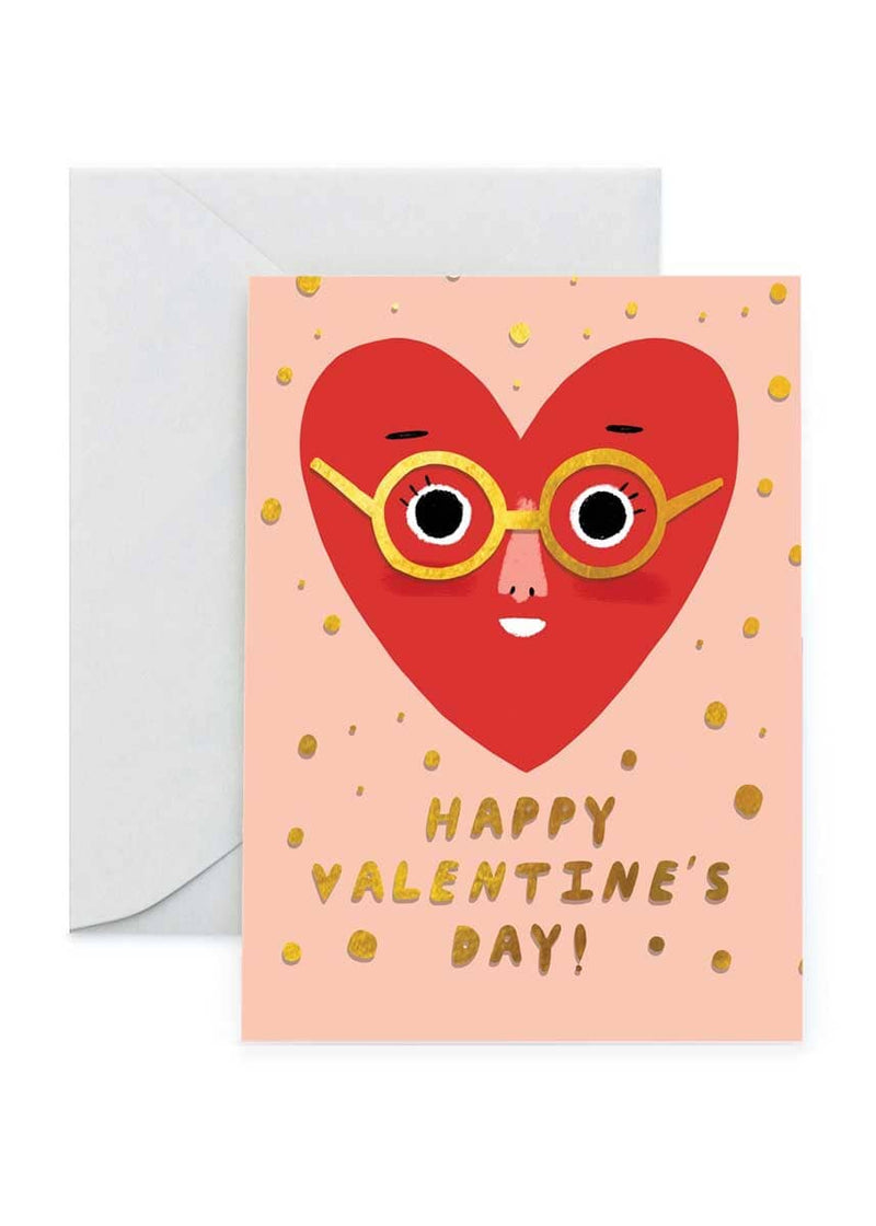 Heart Face Valentine's Card