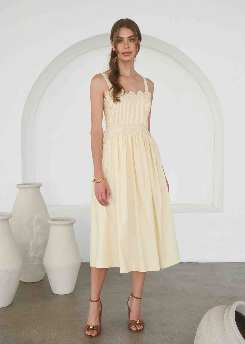 Maggie Embroidered Midi Dress
