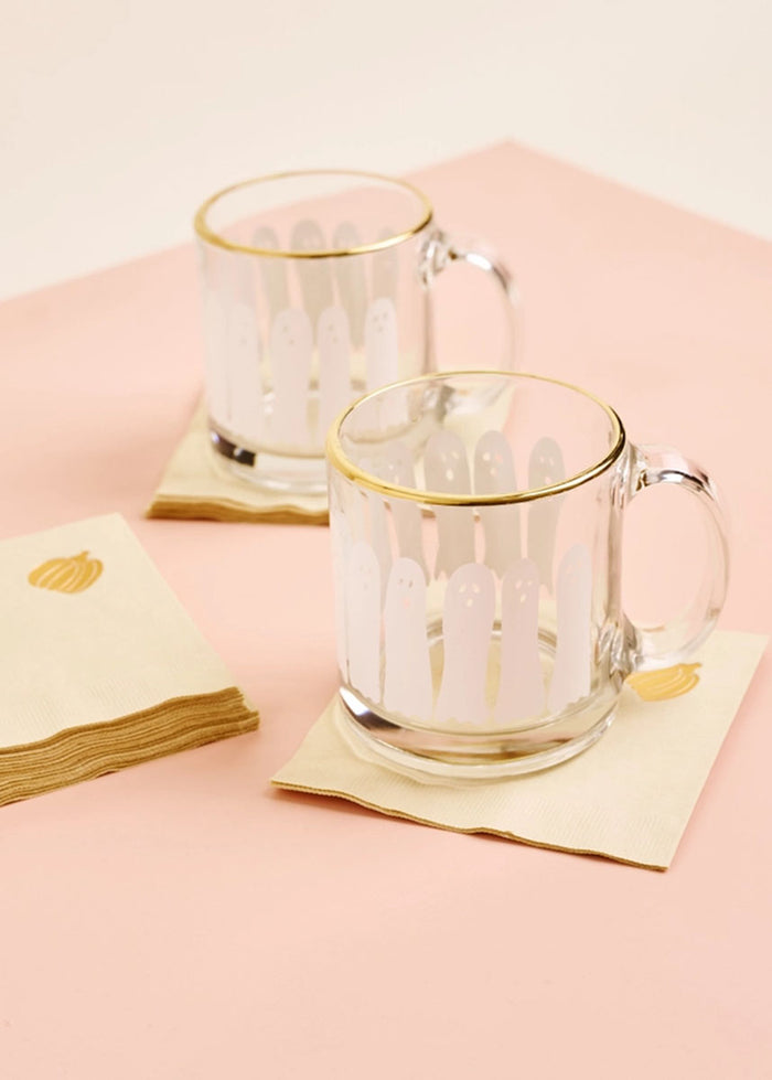 Boo Ghost Clear Glass Mug