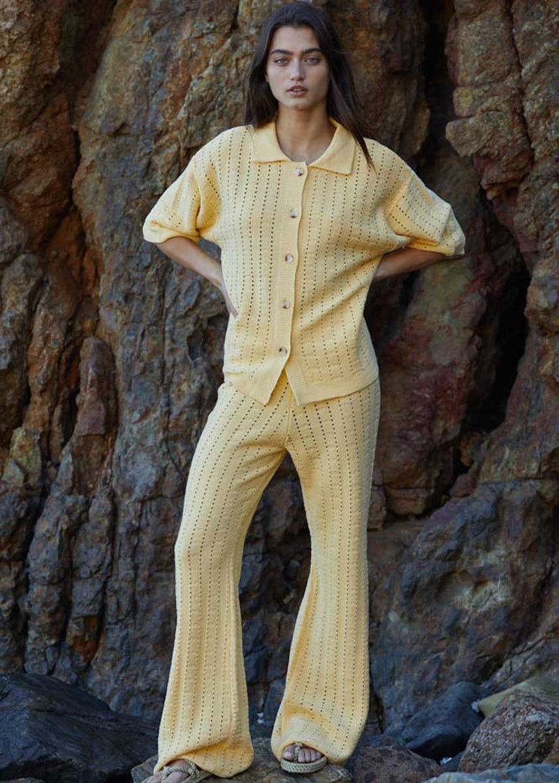 Walk With Me Crochet Pants - Dusty Yellow – Alice & Wonder