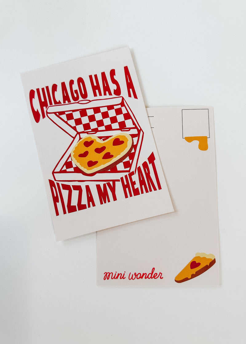 Chicago Has a Pizza My Heart Postcard – Alice & Wonder
