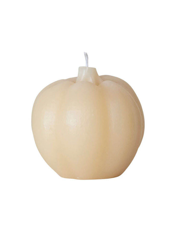 Pumpkin Shaped Candle - Cream