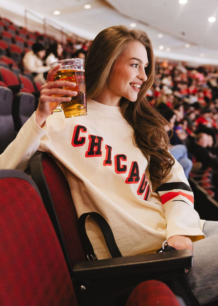 Blackhawks Hockey Jersey Tee - Cream