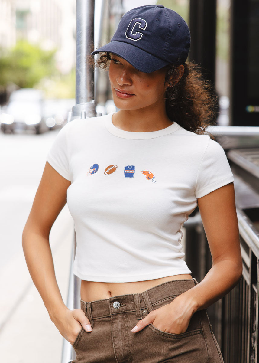 Chicago Football Icons Baby Tee – Alice & Wonder