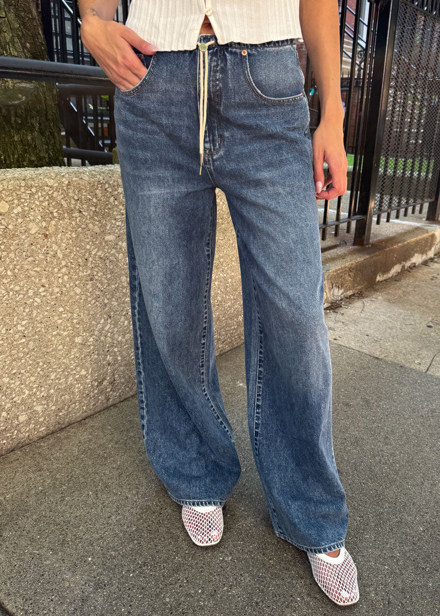 Madison Mid-Rise Wide Leg - Vintage Blue – Alice & Wonder