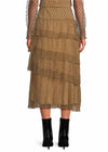 Penny Tiered Skirt - Nude Black