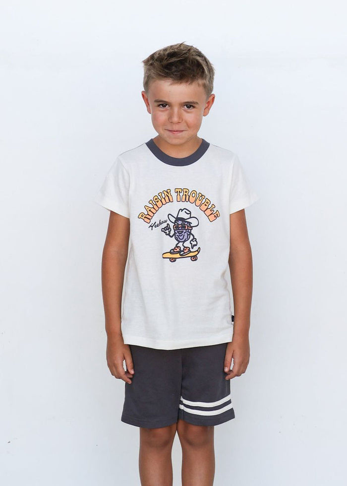 Raisin' Trouble Tee - Natural