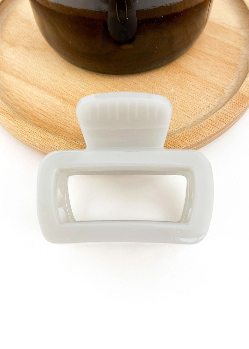 Mini Square Jelly Claw Clip - Grey