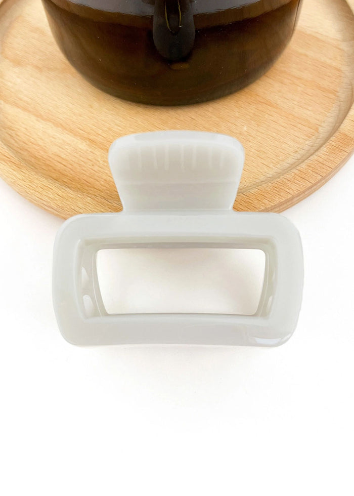 Mini Square Jelly Claw Clip - Grey