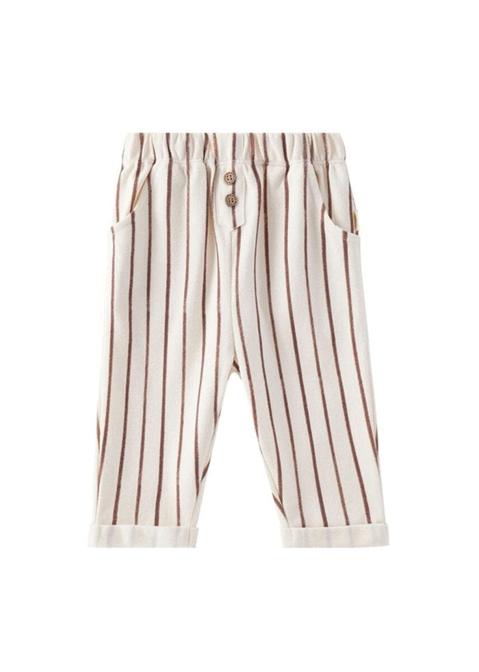 Toddler Relaxed Tapered Pant - Brown Stripes