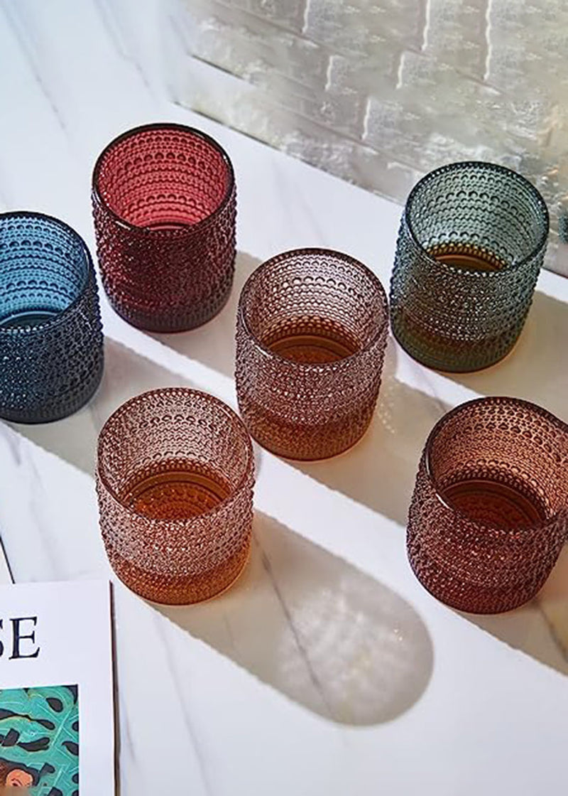 Hobnail Beaded Tumbler Glasses