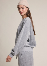 Soft Touch Velvet Sweatshirt - Grey