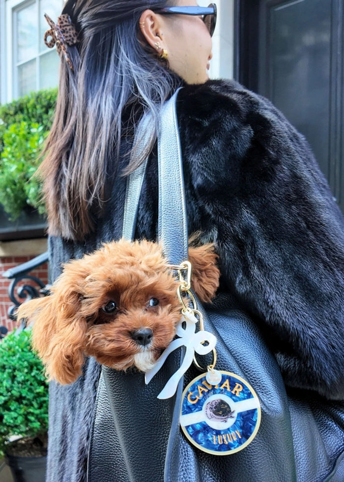 Bow Bag Charm Keychain - White