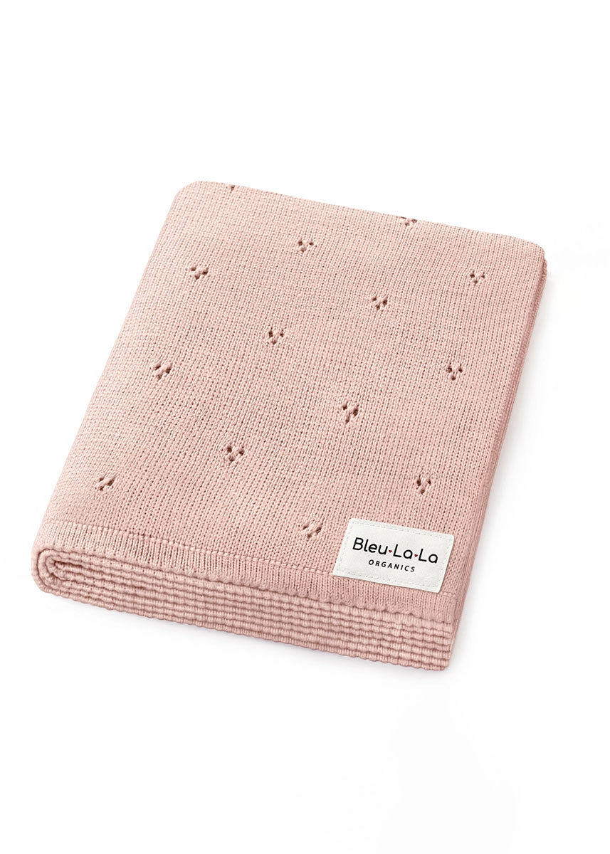 Cotton Receiving & Swaddle Blanket - Ballet Slipper Pink