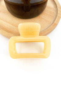 Mini Square Jelly Claw Clip - Yellow