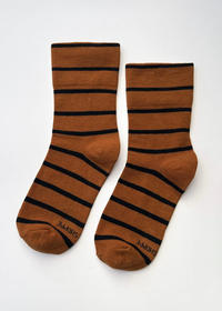 Wally Stripe Socks - Camel