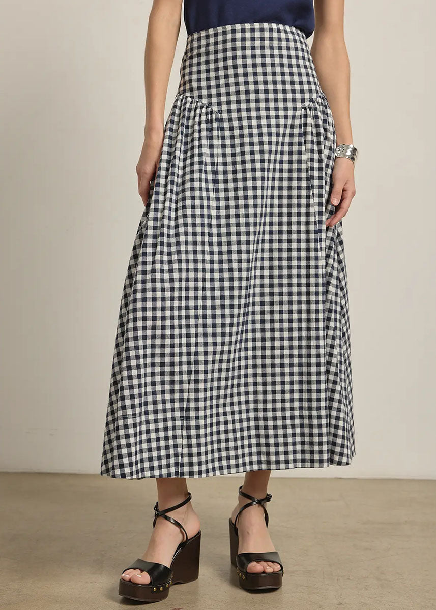 Brinley Gingham Midi Skirt