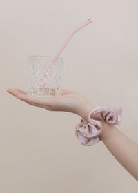 Silken Hair Scrunchie - Pale Rose