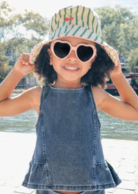 Cherry Kiss Stripy Reversible Sun Hat