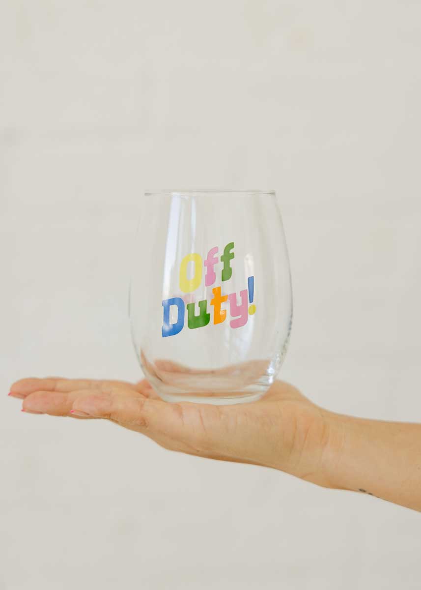 Off Duty! Wine Glass