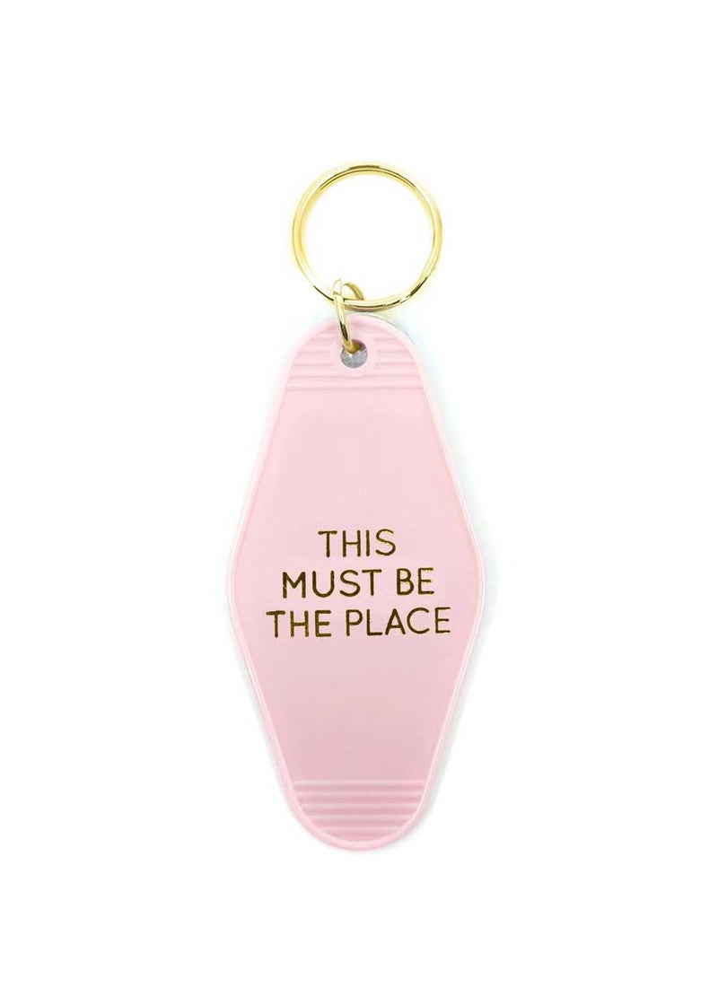 This Must Be The Place Motel Keytag - Pink