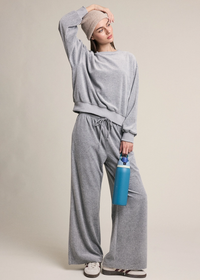 Everyday Velvet Pants - Grey