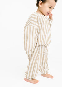 Stripe Sweatsuit Set - Olive