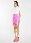 Natasha Mini Skirt - Neon Pink Sequin