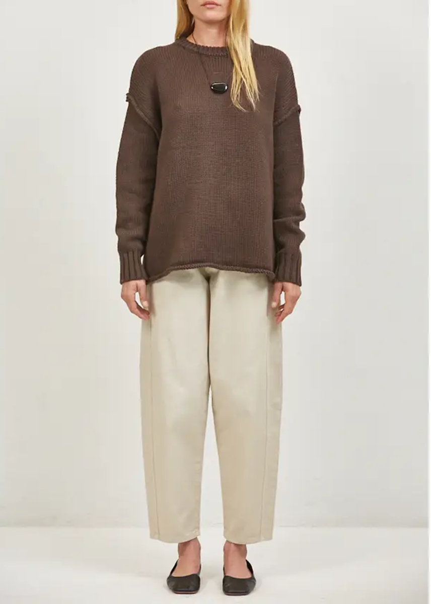 West Crewneck Sweater - Chocolate