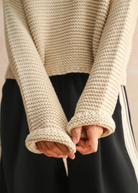 Hattie Round Neck Sweater - Cream