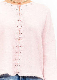 Liona Embroidered Cardigan - Pink