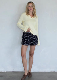 Polly Polka Dot Satin Shorts - Black