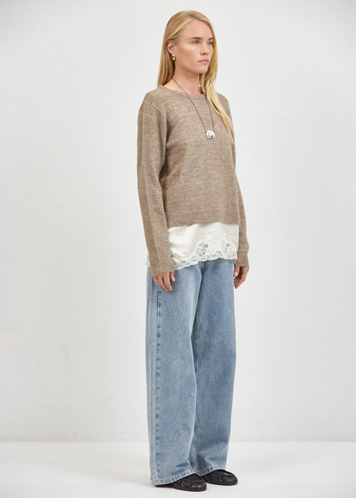 Monroe Crewneck Sweater - Taupe
