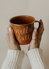 Hello Fall Burnt Orange Coffee Mug