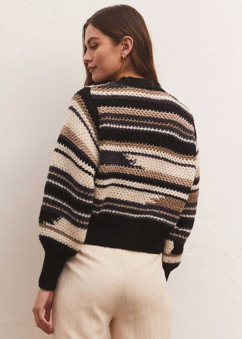 Asheville Stripe Sweater - Black