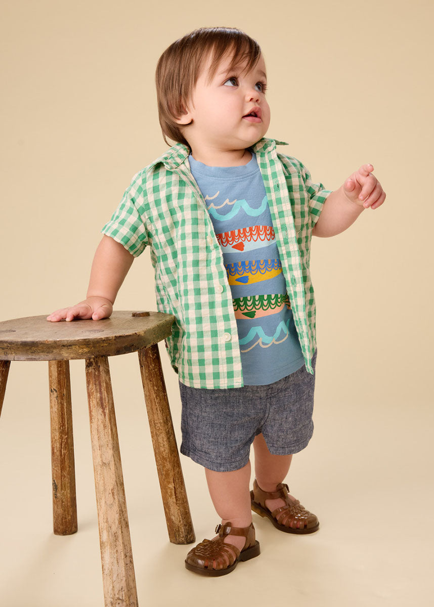 Sardinas Del Sur Graphic Tee - Blue Tide