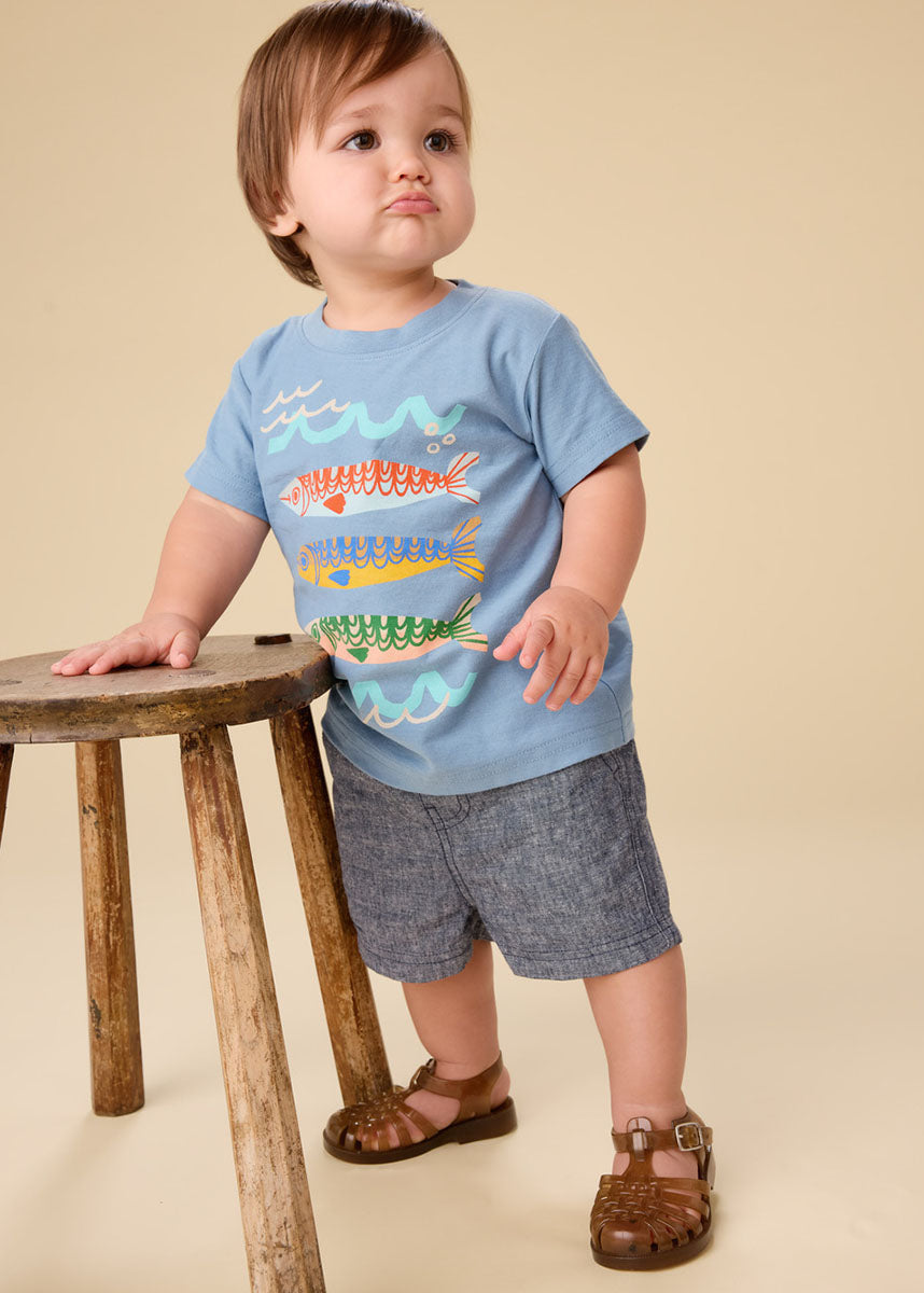Sardinas Del Sur Graphic Tee - Blue Tide