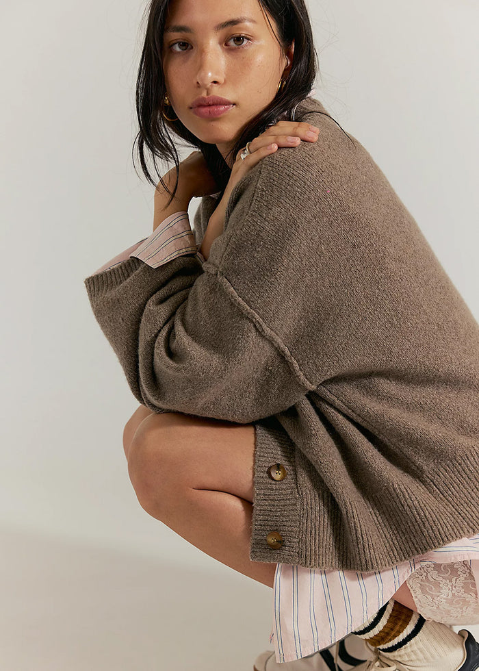 Cool Of The Night Cardi - Mocha Melange