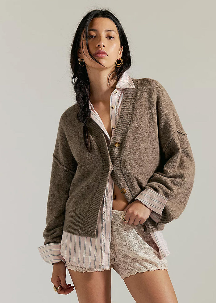 Cool Of The Night Cardi - Mocha Melange