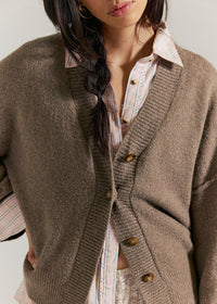 Cool Of The Night Cardi - Mocha Melange