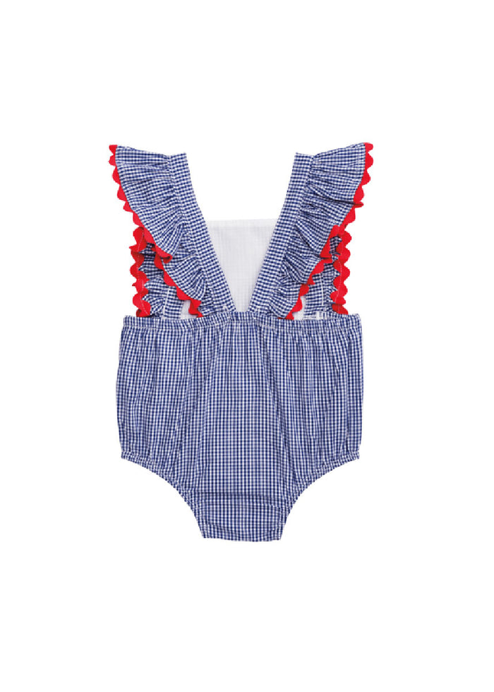 Gingham Ric Rac Bubble & Headband Set