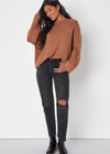 Coziest Option Oversized Pullover - Toffee