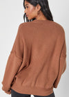 Coziest Option Oversized Pullover - Toffee