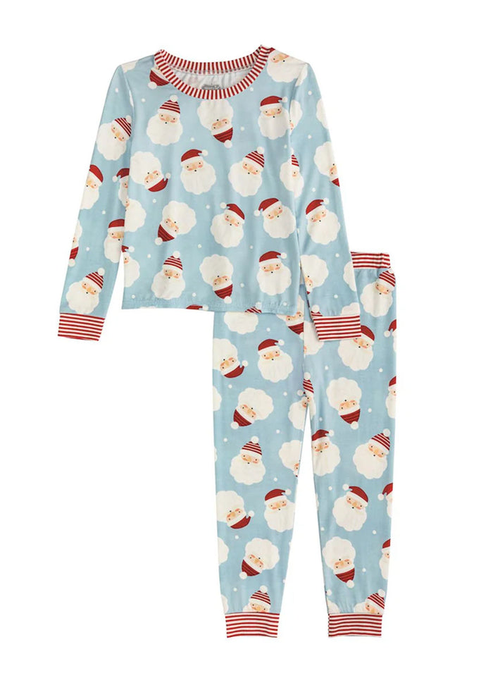 Santa Glow Pajama Set - Blue