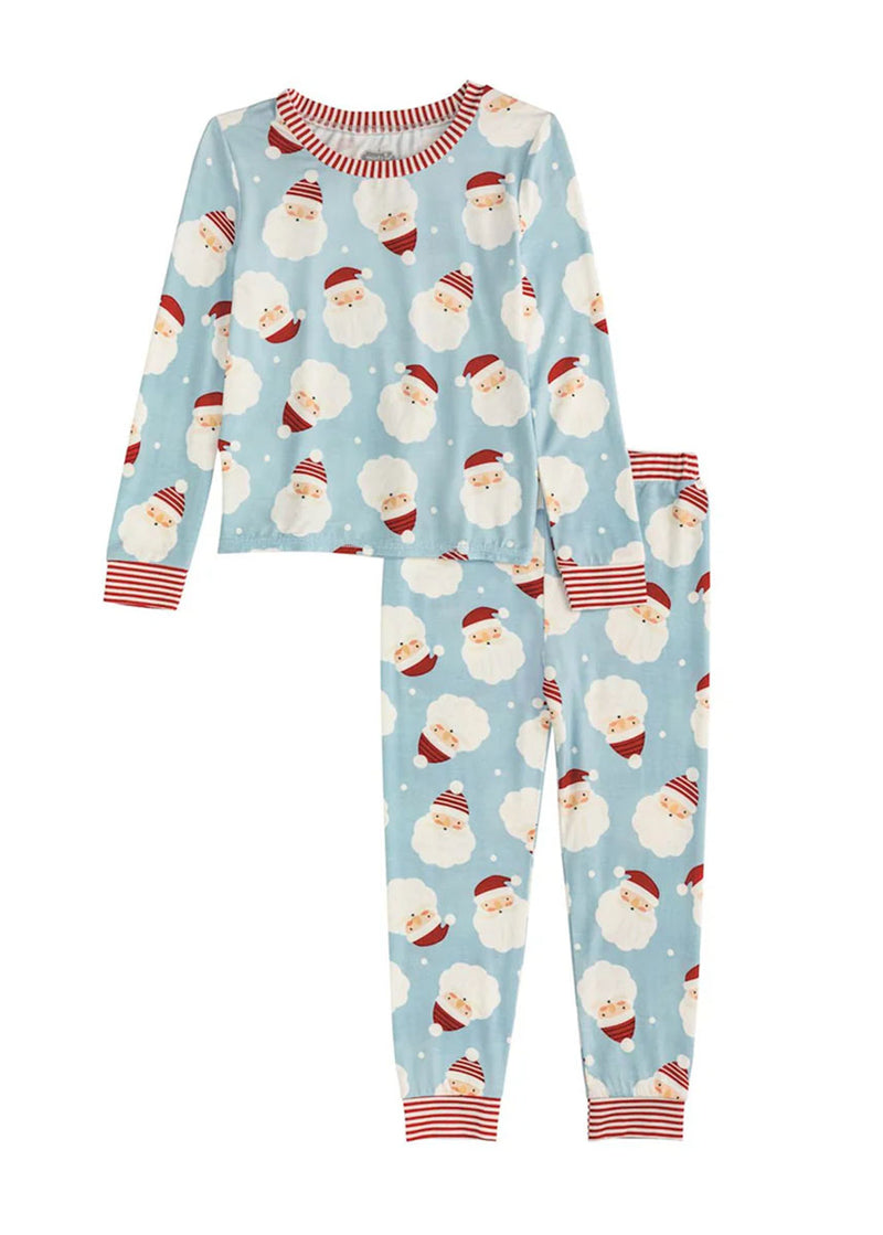 Santa Glow Pajama Set - Blue