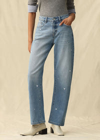 Flora Mid-Rise Barrel - Medium Blue