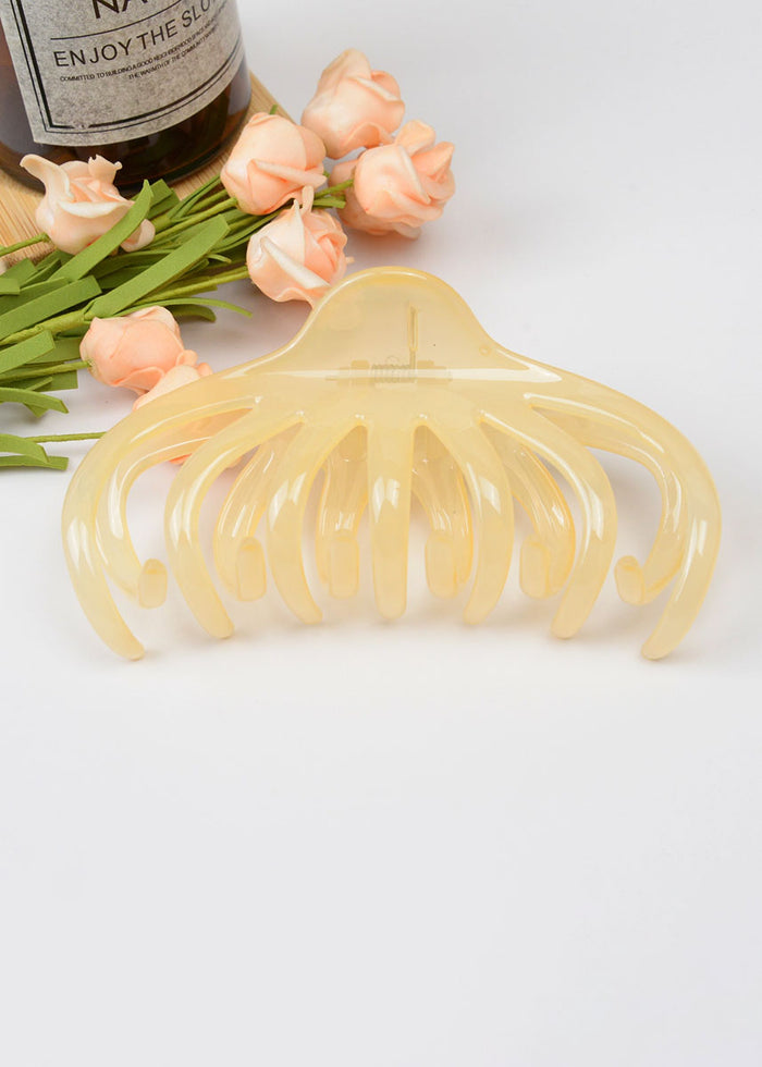 Transparent French Claw Clip - Beige