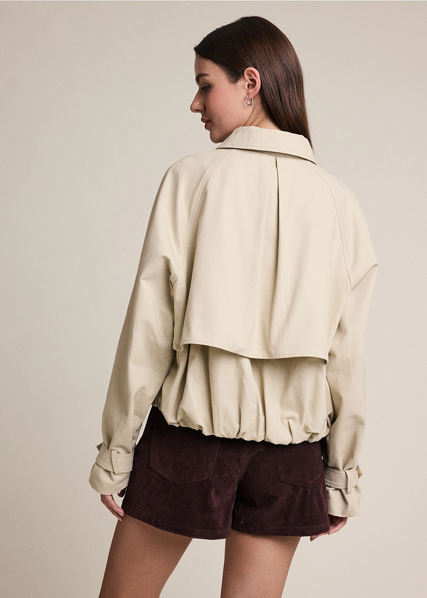 Bridget Short Jacket - Khaki Beige