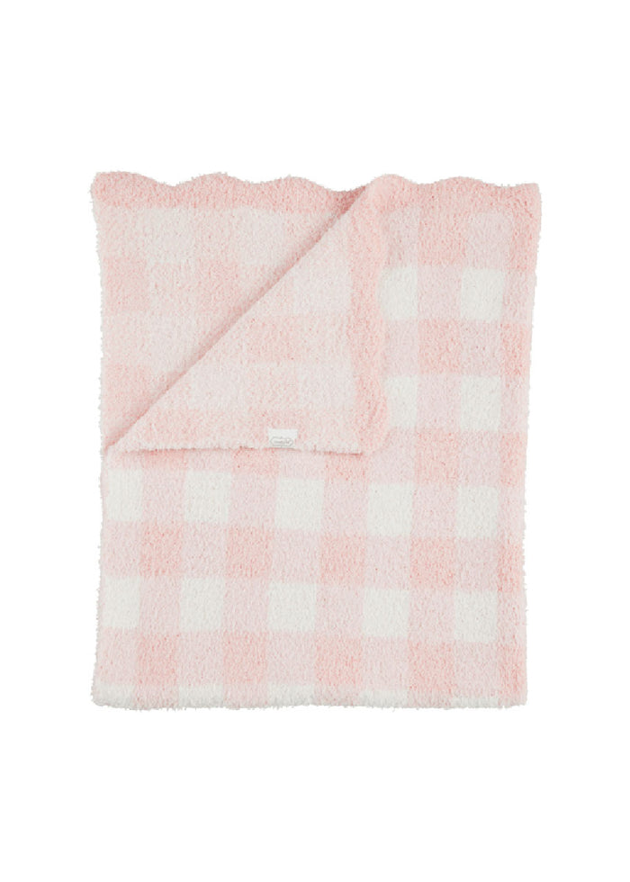 Chenille Blanket - Pink Gingham