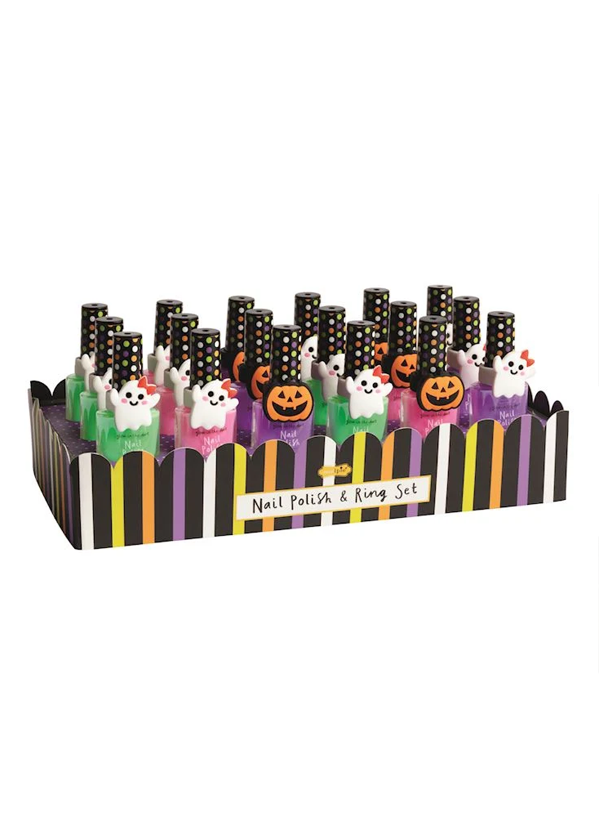 Halloween Glow Nail Polish & Ring Set
